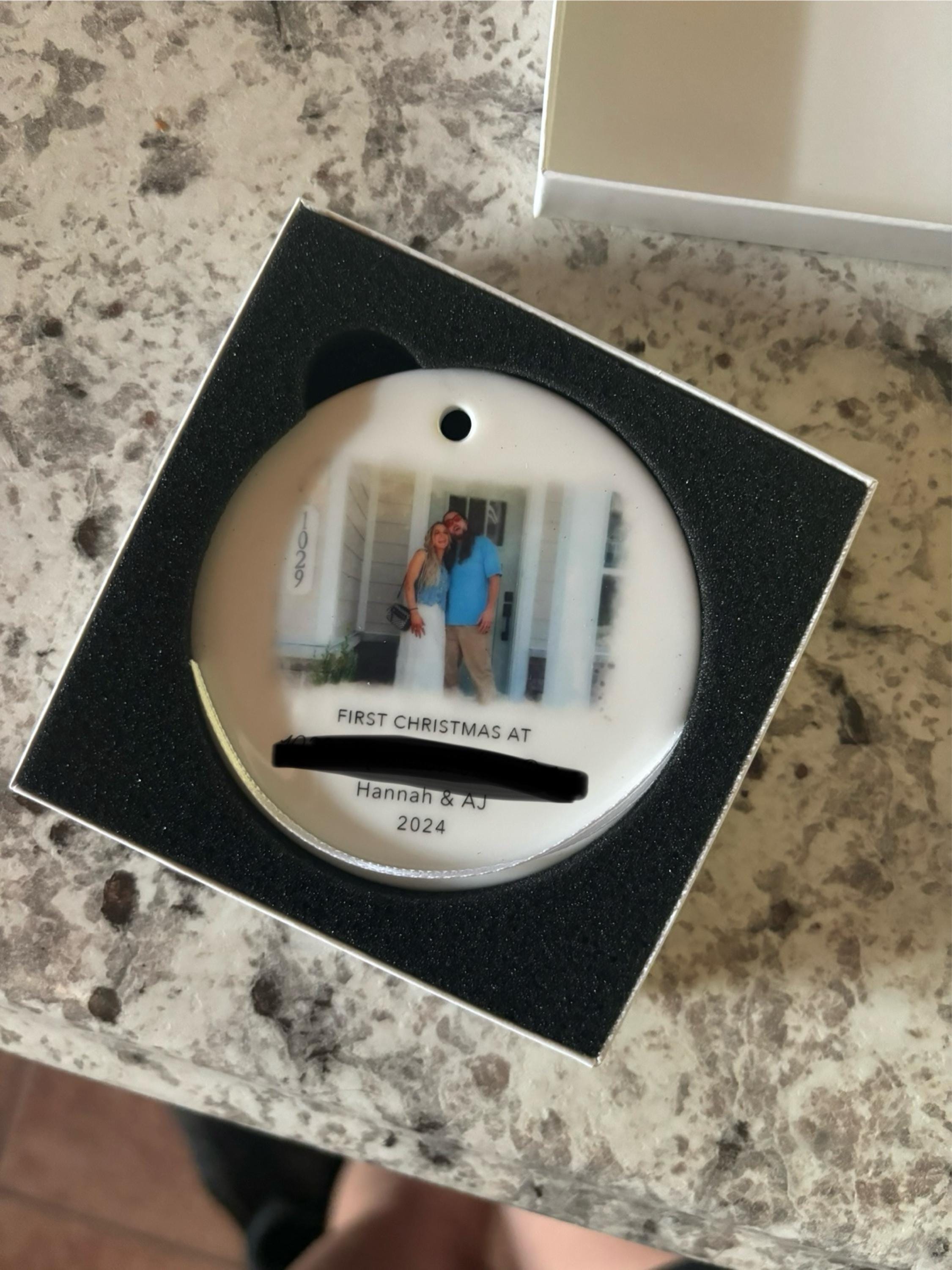 New Home Ornament - Personalized New Home Christmas Ornament - Watercolor Photo Ornament