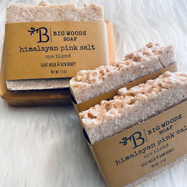 Spa Blend Himalayan Pink Salt Soap Bar - Essential Oil Handmade Soap - Etsy