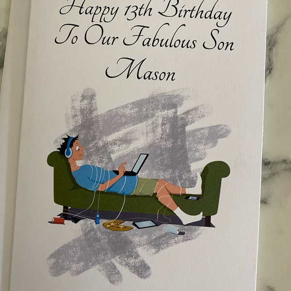 Personalised Birthday Card, Workout Birthday Card, Exercise Birthday ...
