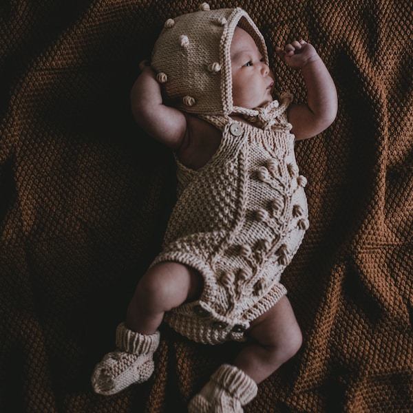 Blue Grey Cotton Take Me Home Newborn Set main image 1
