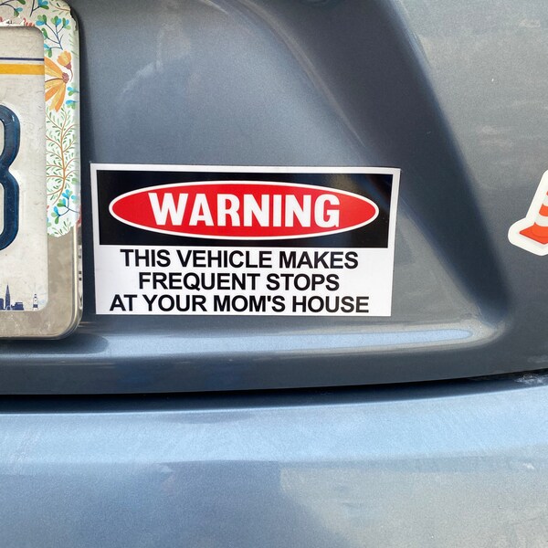 Funny Warning Magnet "Driver Is Hung Like A Chipmunk" - 6x3 Inch Prank Magnet For Car Or Fridge