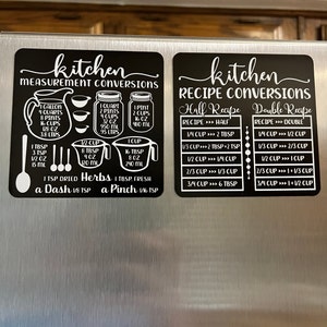 Farmhouse Printable Wall Art Kitchen Measurement Conversions Chart JPG ...