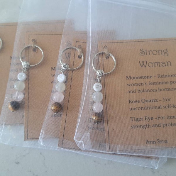 Strong Woman Crystal Keyring. Friendship Crystal Gift. Personalised ...