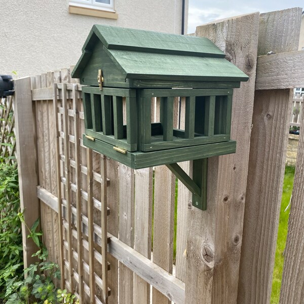 Medium Size Wooden Fence/post Fix Bird Table. (with Grills) - Etsy UK