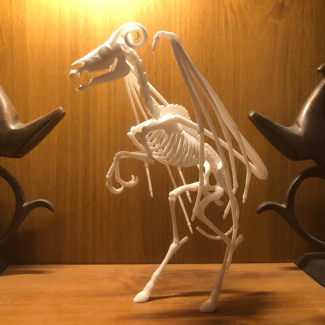 The Rake Skeleton 3D Print Taxidermy Sculpture 