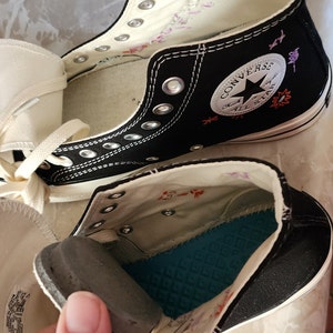 Converse Embroidered Shoes Converse Chuck Taylor 1970s - Etsy