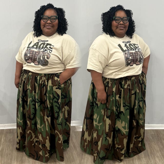 Camo Camouflage High Waisted Maxi Skirt / Camo Maxi Skirt (please