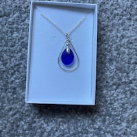 Sea Glass Necklace, Sterling Silver Necklace, Make A Wish, Dandelion ...