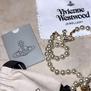 Vivienne Westwood Pearl Necklace Gold - Etsy