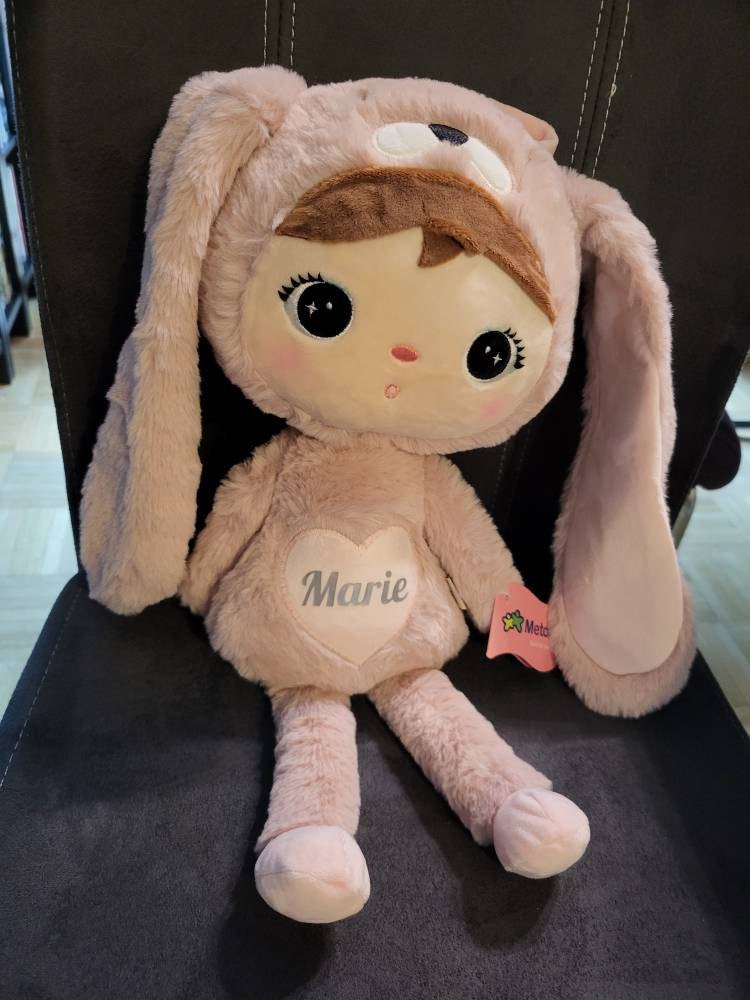 Personalisierbares XXL Kuscheltier Hase Metoo - 48 cm - mit Namen - Geschenk zur Geburt, Geburtstag und Taufe