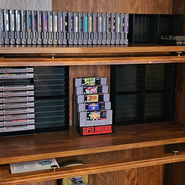 2 Rows - Rack Display for Super Nintendo Entertainment System SNES NTSC ...