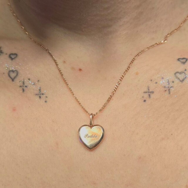 Engraved Name Heart Necklace - Personalized Pendant Necklace Engraved Name Heart Necklace - Personalized Pendant Necklace