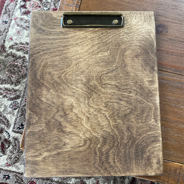 Wood Menu Clipboards With Traditional Silver Clip – Hanging