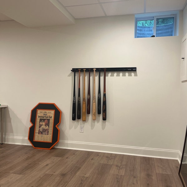 Vertical Baseball Bat Display Rack for Regular Bats (priced by the Inch ...
