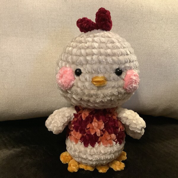 Crochet Pattern - Chubby Chicken, Cute Rooster, Baby Chicken, Stuffed ...
