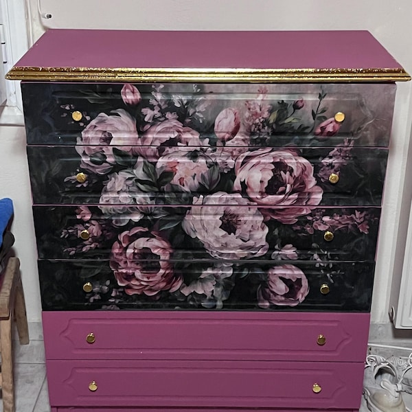 MOSSY ROSE DELIGHT - A1 Decoupage Fiber Paper - Redesign Decoupage ...