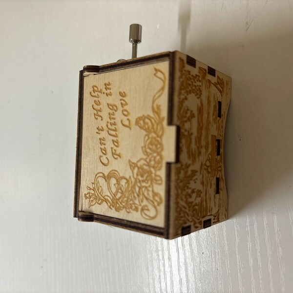 Elvis Presley Mini Music Box - Love Me Tender Birch Wood Musical Box For Gifts And Collectors