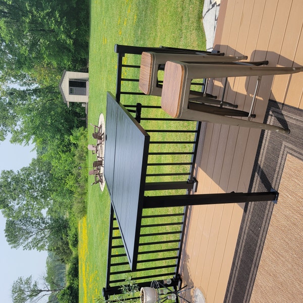 Bar Table/deck Railing/patio Bar/outdoor Dining - Etsy
