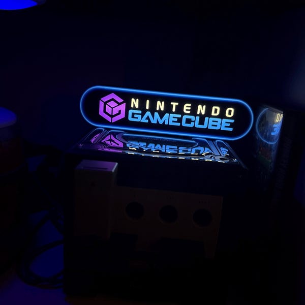 Led Gamecube Sign Nintendo Gamecube 3d Printed Led Sign - Etsy