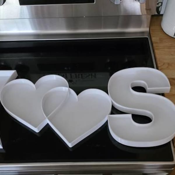 Custom Colored Reusable Fillable Letters Numbers Boxes Trays for ...