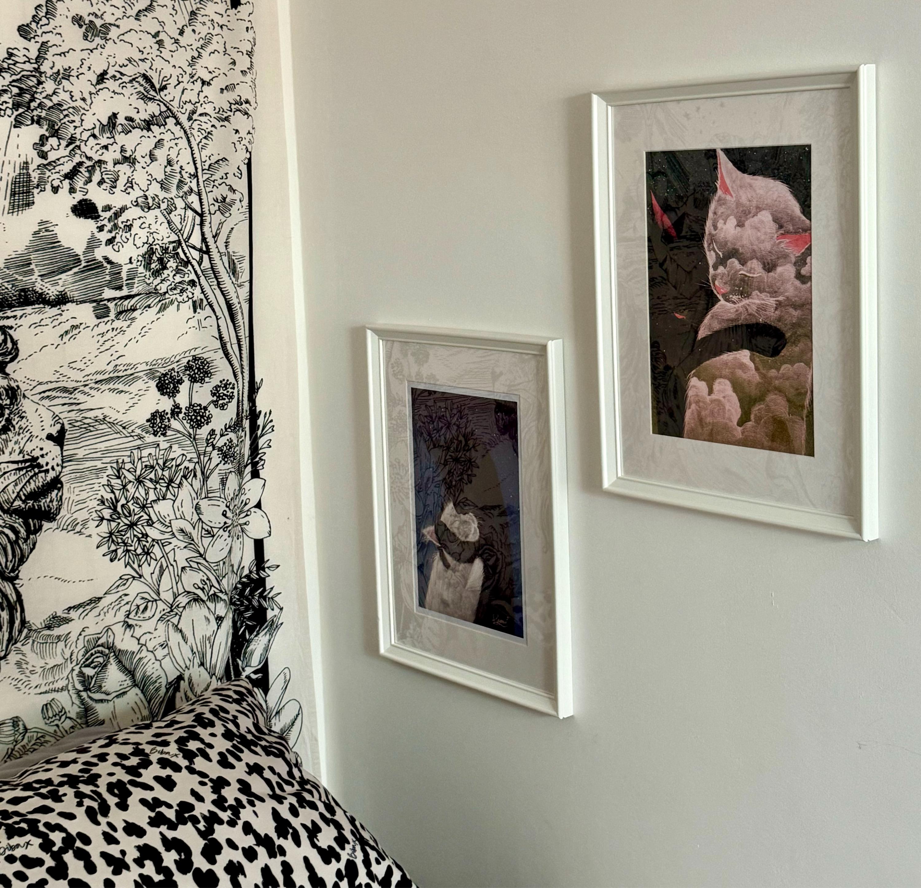 Customer photo of a cat artwork by Raphaël Vavasseur
