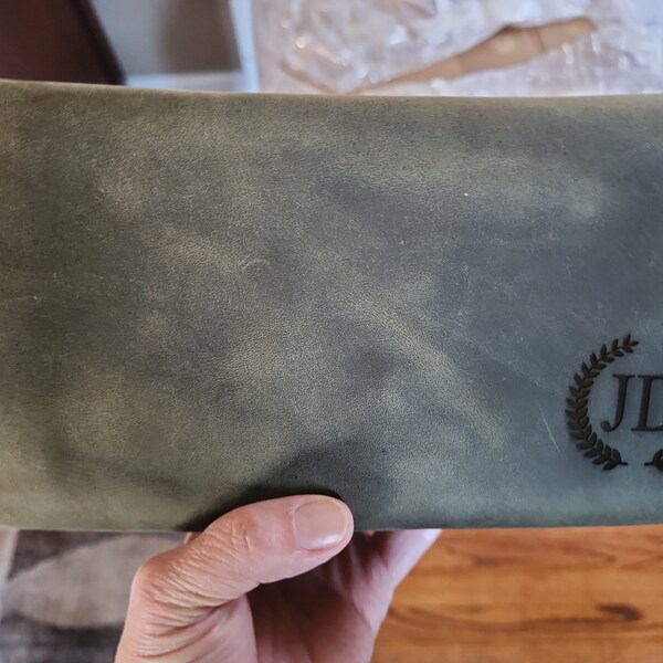 Personalized Leather Long Wallet, Christmas Gifts for Dad, Holidays ...