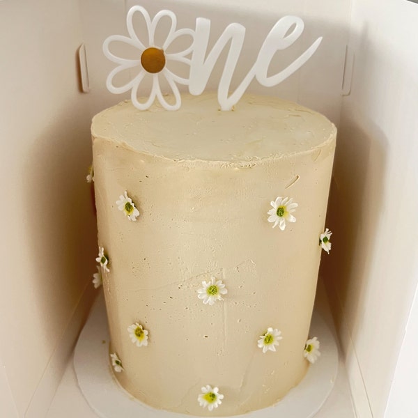 Daisy One - First Birthday Cake Topper - Age - 1st Birthday - Party ...