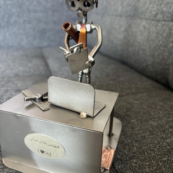 Nuts and Bolts Sculpture barber Handmade Ornament Figurine - Etsy