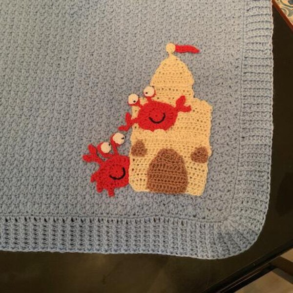 Sandcastle Crabs Crochet Applique Pattern Instant Pdf Download - Etsy