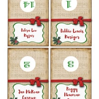 Red and Green Printable Tags, Labels, Holiday Name Tags, Party Labels ...