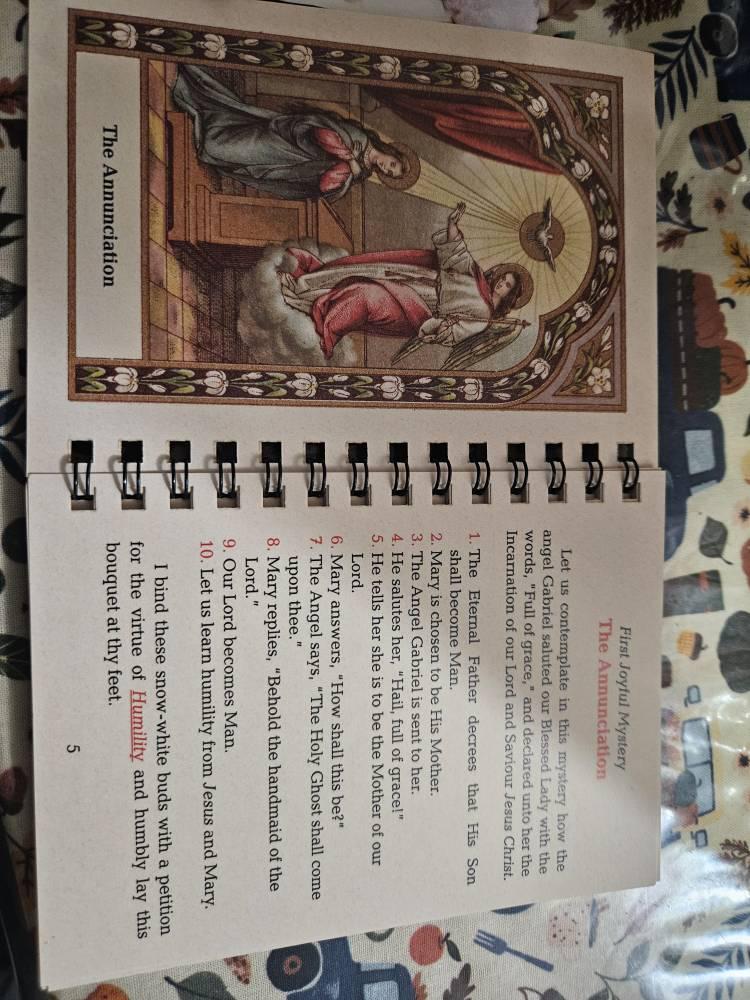 ORIGINAL!  POCKET-SIZE Rosary Meditation Book featuring 15 decades with meditations for each bead, Traditional Catholic, Latin Mass, Fatima