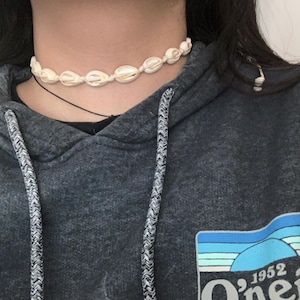 Review photo by Etsy buyer for Knotted Cowrie Shell Necklace