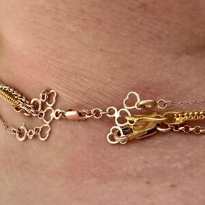 3ストランドネックレスセパレータークラスプ 14k 18k ソリッドゴールド