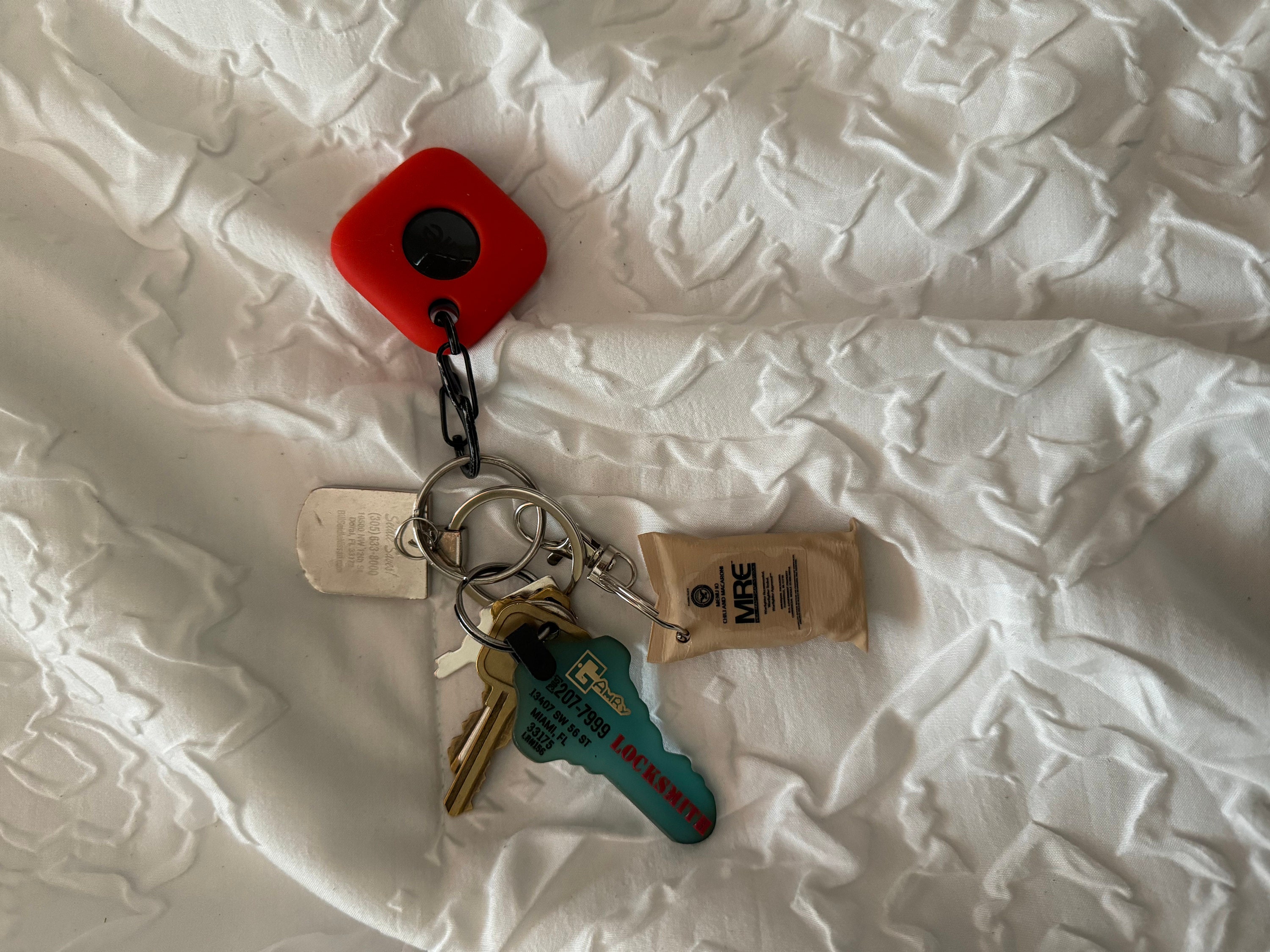 MRE Chili-Mac Keychain -Great Military gift for Army, Marines, Navy, Airforce, Coast Guard or Spaceforce - Perfect gift for Veterans!