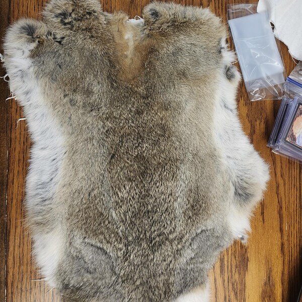 1 Pcs Natural Color Rabbit Fur Pelts - Craft Grade Assorted! - Etsy