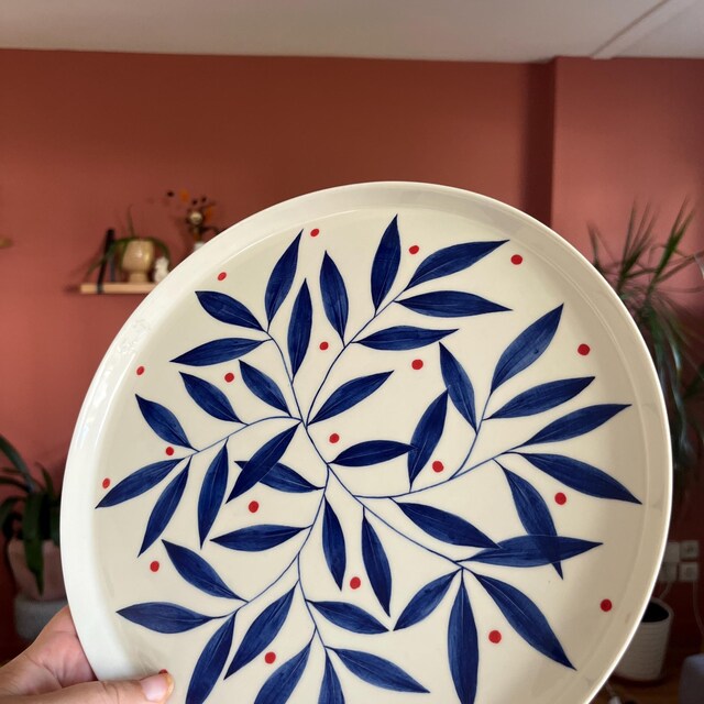 Grand Bol à Fruits En Acier Inoxydable Peint à La Main - Bol à Salade