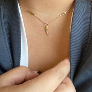18k Gold Filled Italian Horn Pendant - Mediterranean Elegance