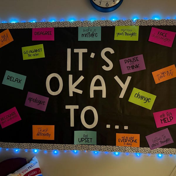 Social Emotional Learning Bulletin Board Kit for School, It's Okay To ...