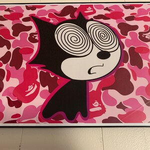 Felix Trippy Cat Bape Print Art Print Poster Wall Art Pop Art Hypebeast Art Valentines Day Gifts for Him Nostalgia Supreme Etsy