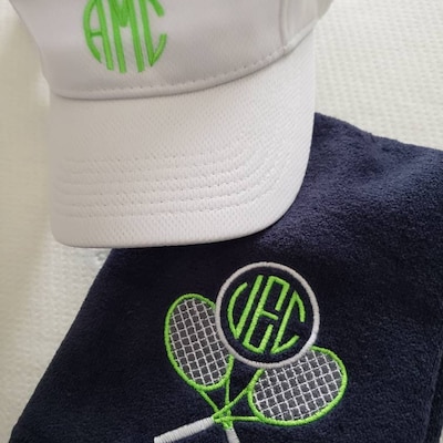 Monogrammed Tennis Towel, Personalized Tennis Towel, Embroidered Tennis ...