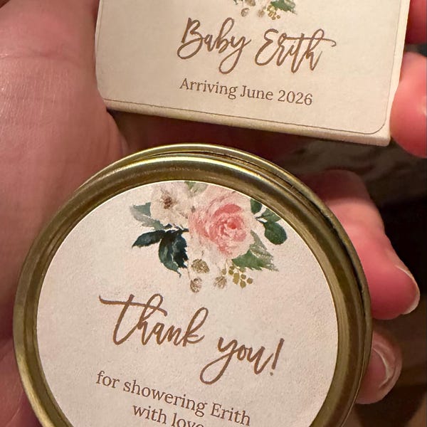 Wedding Favors/ Bulk for Guests / Blush Floral Candle Favors / Set of ...