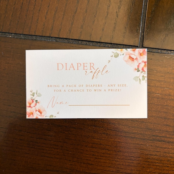 Clothes Line Raffle Boho Girl Clothesline Diaper Raffle Insert Card, Boho Baby Clothes Baby ...