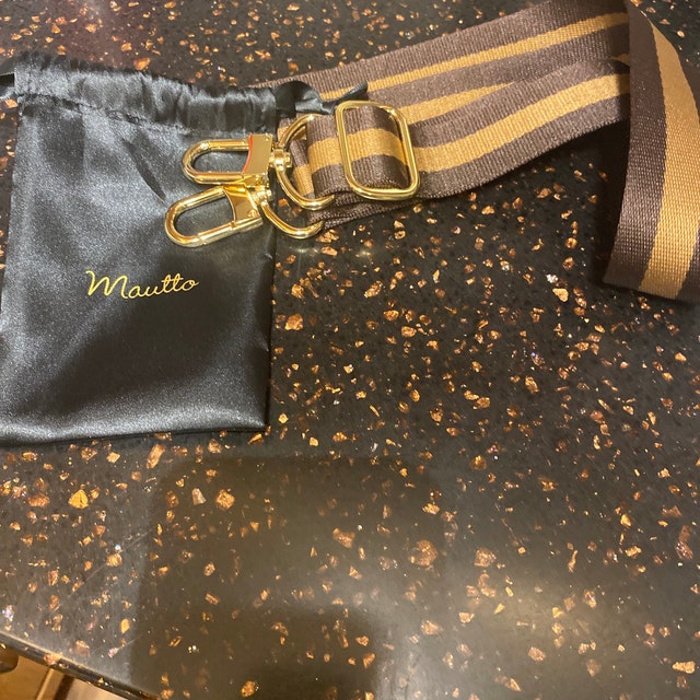 Dark Brown & Golden Honey Strap for Bags 1.5 Wide 