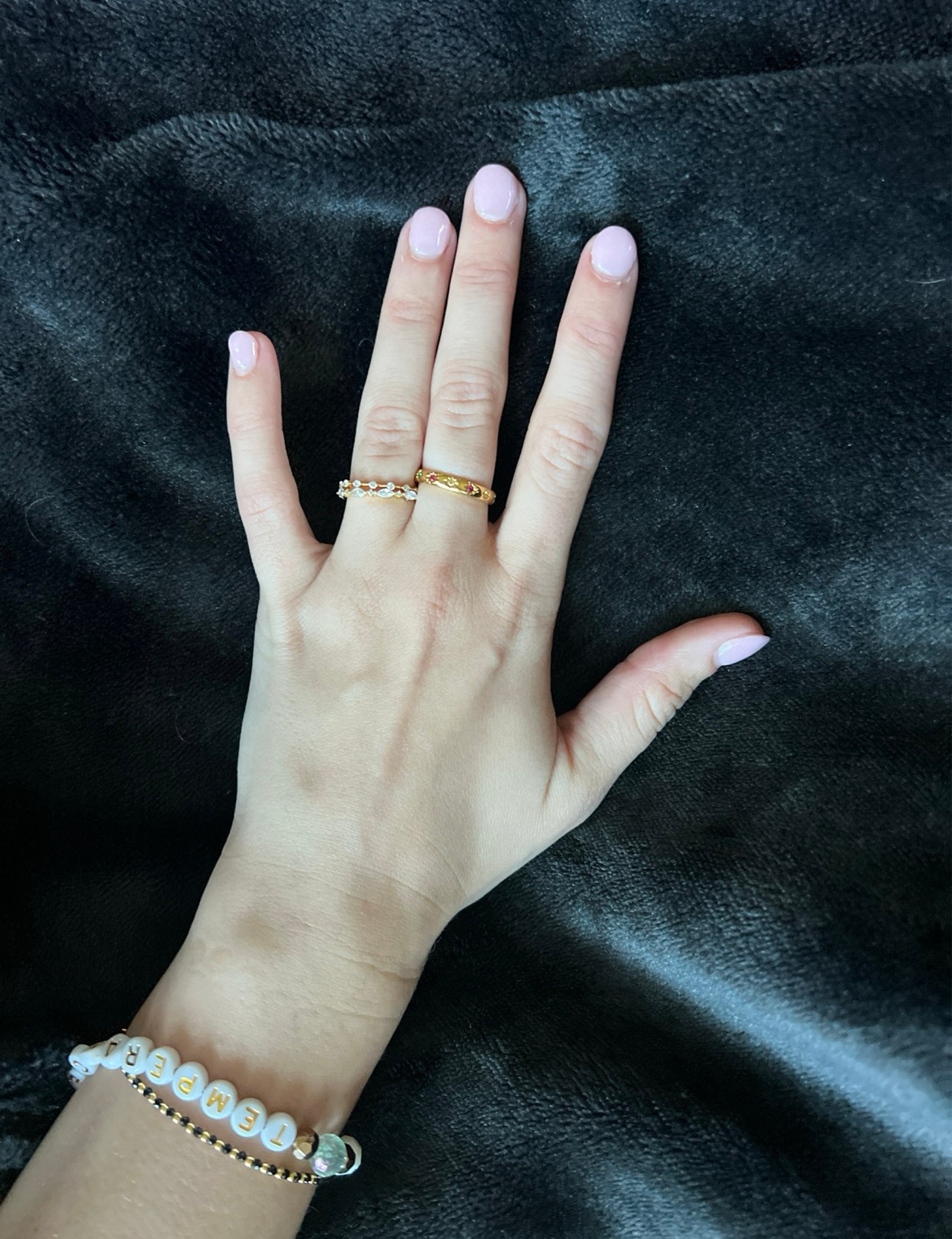 Pearl Diamond Stacking Rings by Caitlyn Minimalist • Dainty Gold Pearl Rings • Diamond Stackable Rings Set • Maid of Honor Gift for Her