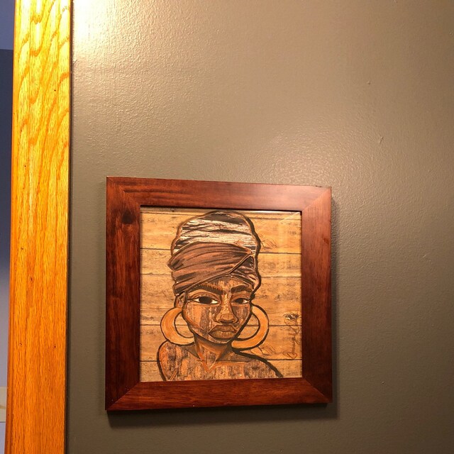 Black art natural hair Afro art natural hair art wall art Etsy