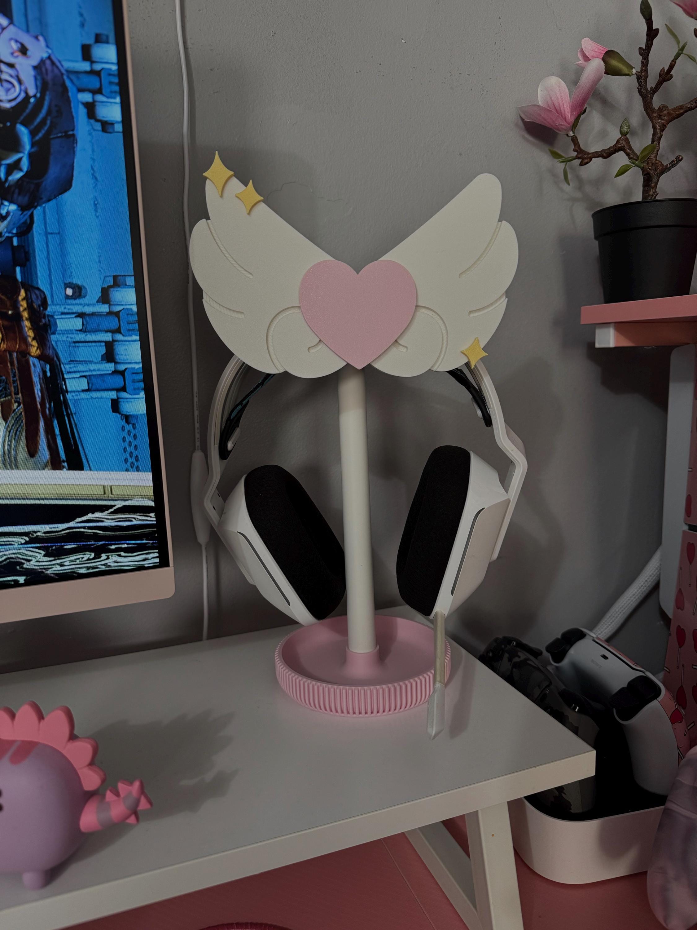 Angel Wings Headphone Stand - Elevate Your Desk Setup with Some Charm