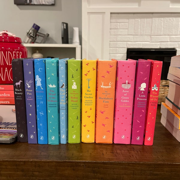 PUFFIN CLASSICS HARDCOVER Rainbow Children's Book Set. Perfect Gift for