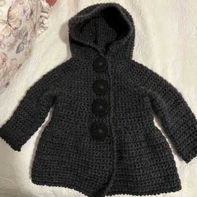 English PDF Crochet Pattern Hooded Bunny Jacket 5 Sizes 6 Months 6 ...