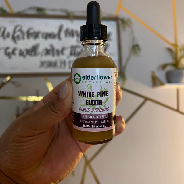 Organic White Pine Needle Elixir - Sugar-Free Sweet Pine Flavor, Rich In Shikimic Acid & Vitamin C