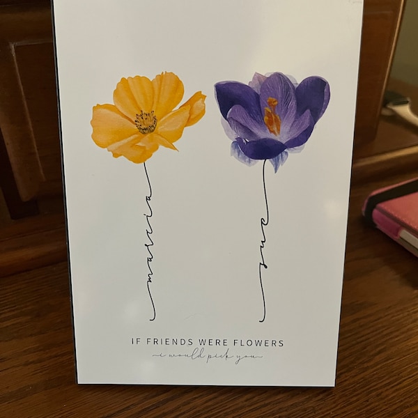 Personalized Best Friend Flower, Valentine's Day Gift, If Friends Were ...